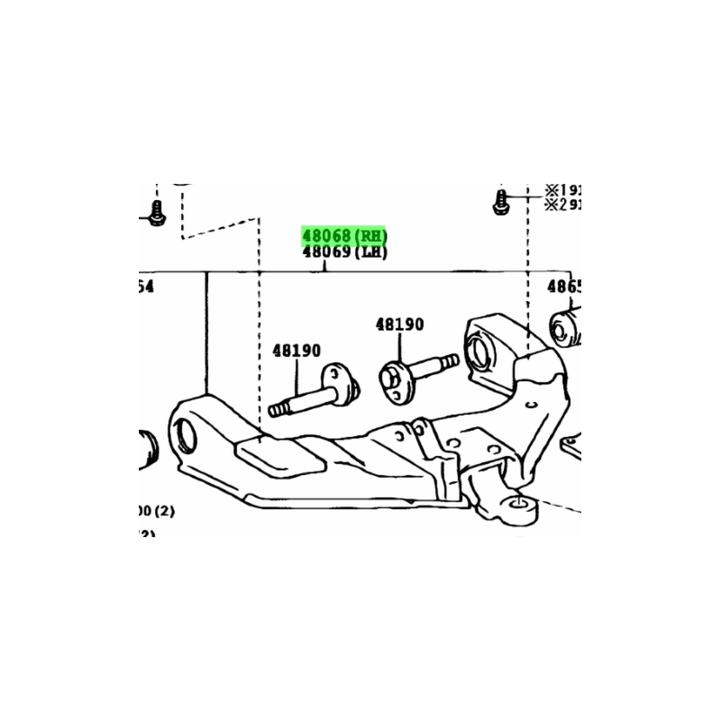 Bærearm foran høyre Toyota Hiace 4WD - xParts.no