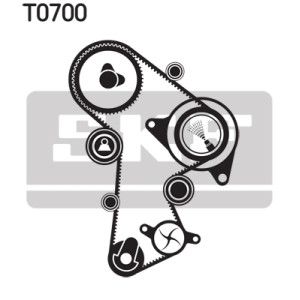SKF Registerreimsett AUDI A3 2.0 TDI 08-med vannpumpe VKMC 01148-2