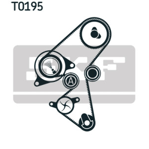 SKF Registerreimsett CITROEN C4 med vannpumpe VKMC 03318