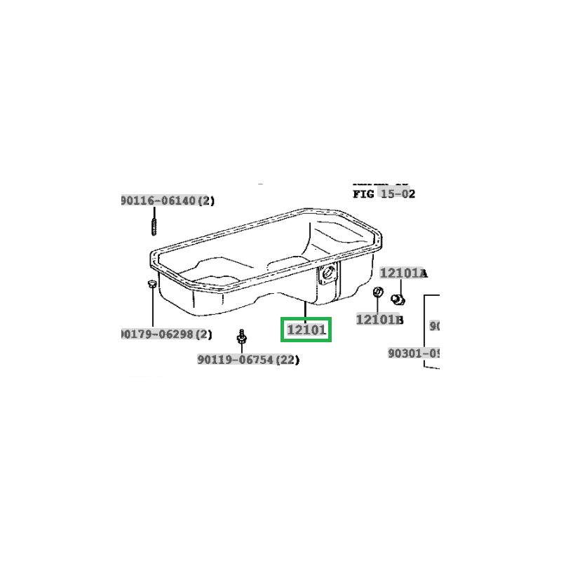 Bunnpanne Toyota Hiace 4WD, 2L-T - 12101-54271 - Bildeler på nett